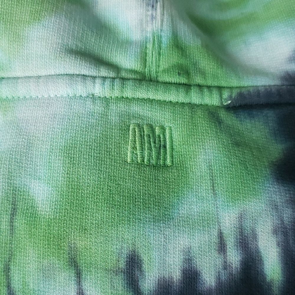 Ami Alexandre Mattiussi Ami Paris Green Tie Dye Edgy Casual Streetwear Small - Picture 10 of 10